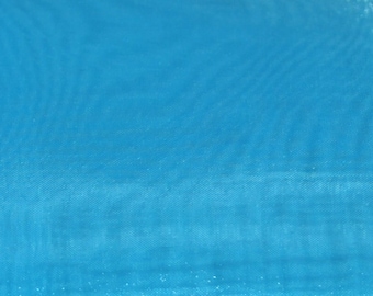 Aqua crystal Organza sheer fabric polyester 58" wide