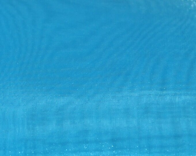 Aqua crystal Organza sheer fabric polyester 58" wide