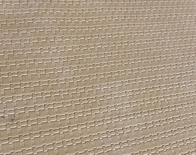 Cream Upholstery Vinyl Faux Leather Fabric 54" Wide - By the Yard