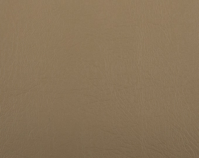 Med. parchment Contract commercial Marine grade upholstery faux leather vinyl 54" Wide Sold BY THE YARD