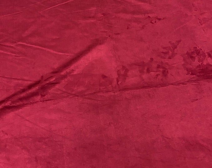 Suede faux Maroon micro upholstery drapery fabric BY THE YARD 58" Wide No Stretch