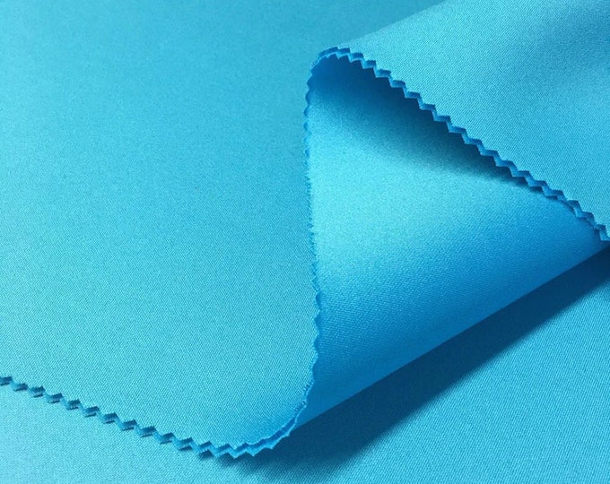 Turquoise Neoprene scuba techno fabric by the yard