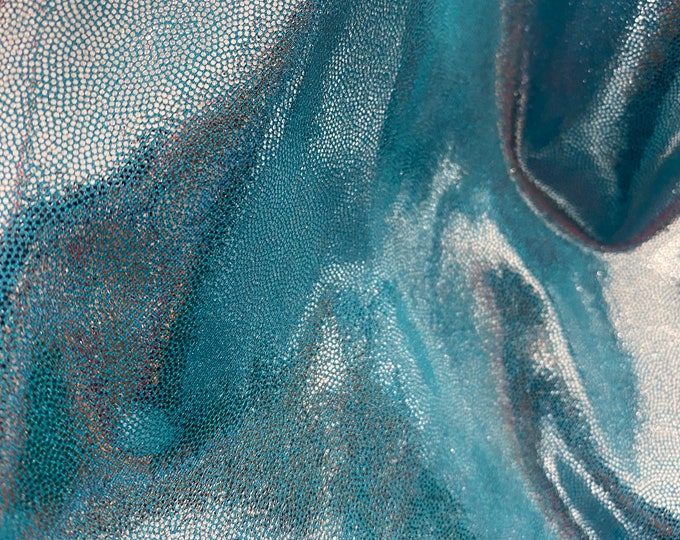 4-Way Stretch silver blue Mystique Spandex Fabric by the yard 60 " Wide