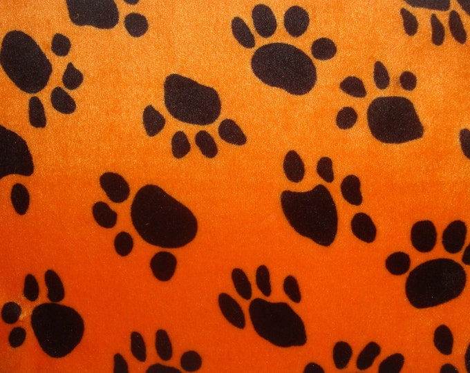Faux Paws Velboa upholstery Orange  Fabric per yard upholstery, hand bags, blankets