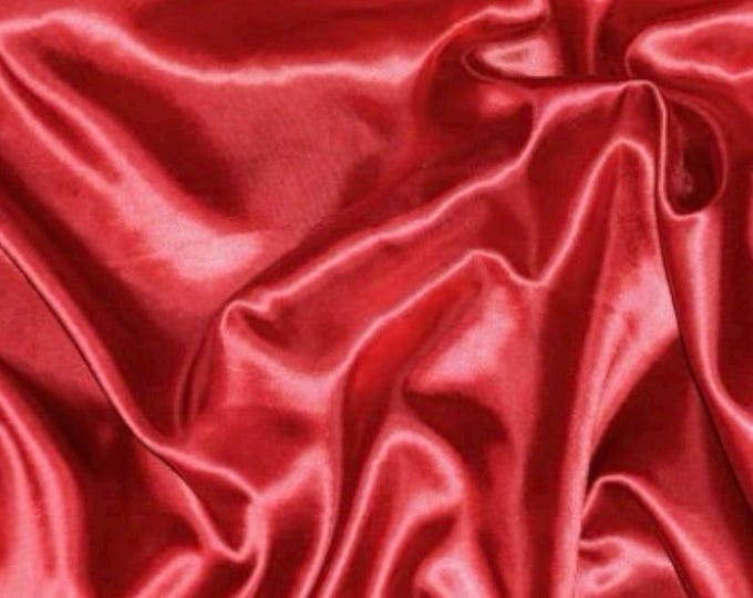 Red Charmeuse polyester fabric 60" by the yard