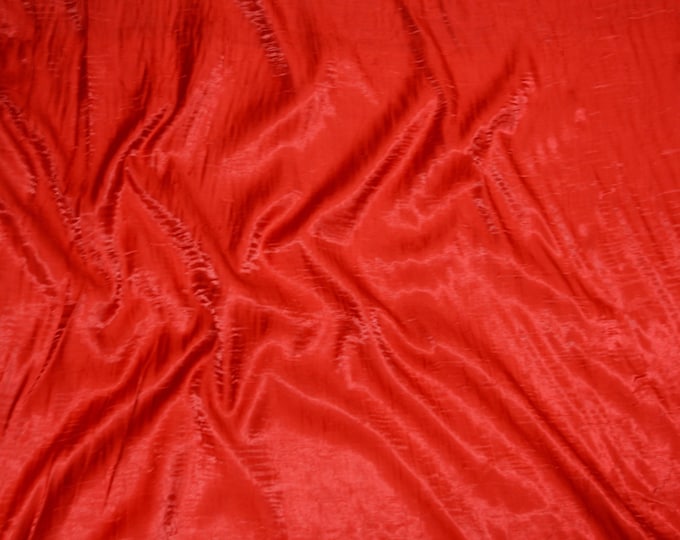 Satin Iridescent ,RED / 54" Wide / Sold By the yard
