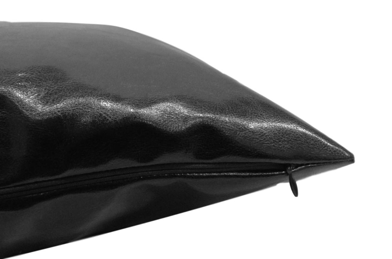 Black Faux Leather 20x20 Pillow Home Decor Etsy Ireland