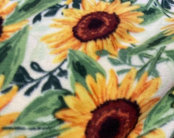 Sunflower,Fleece Polar By The Yard 60"  Blanket  clothes quilts Licenced Product