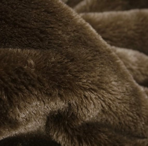 Brown Bear Faux Fur Fabric – Short Hair Plush Fabric for Upholstery,  Costumes Crafts by the Yard