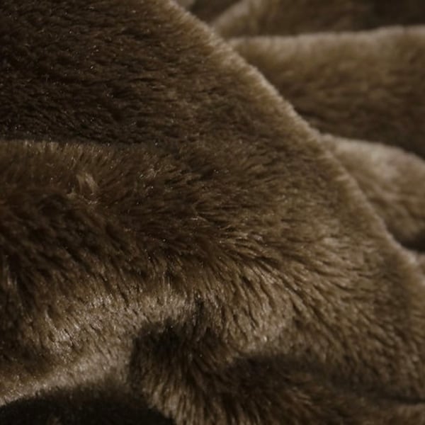 Faux fur Brown Bear fabric Short Hair short pile 60” wide