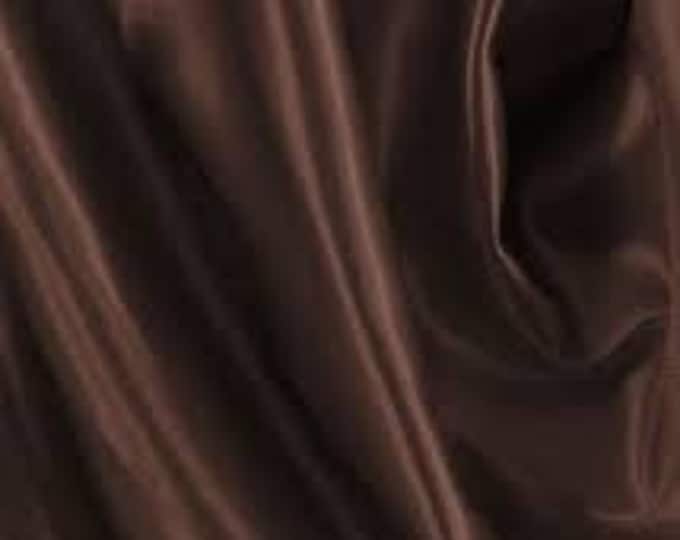 Brown Satin Crepe back Fabric 60" Wide Sold By the yard