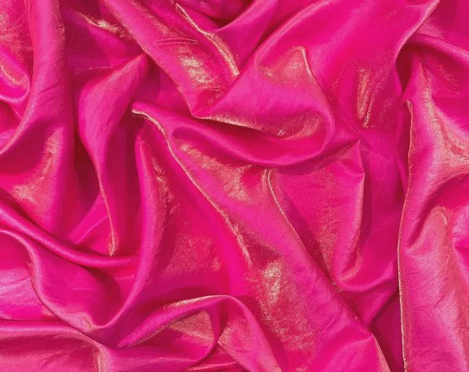 Liquid Satin Shantung Orange /Gold Material, Elegant Formal Wear Fabric, Drapery Fabric, Event Decor