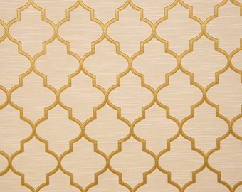 Gold Santana 300 Jacquard Upholstery Drapery Fabrics fabric by the yard