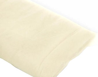 Ivory Tulle Fabric - 54" x 40 Yards Bolt - Ideal for Weddings, Veils, Party Decorations