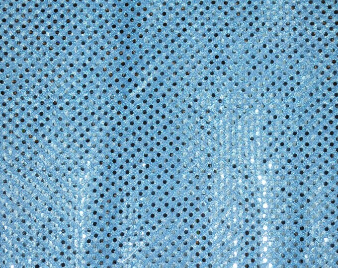 Baby blue  Dot Sequin 45 inches width sold by the yard Home Decoration