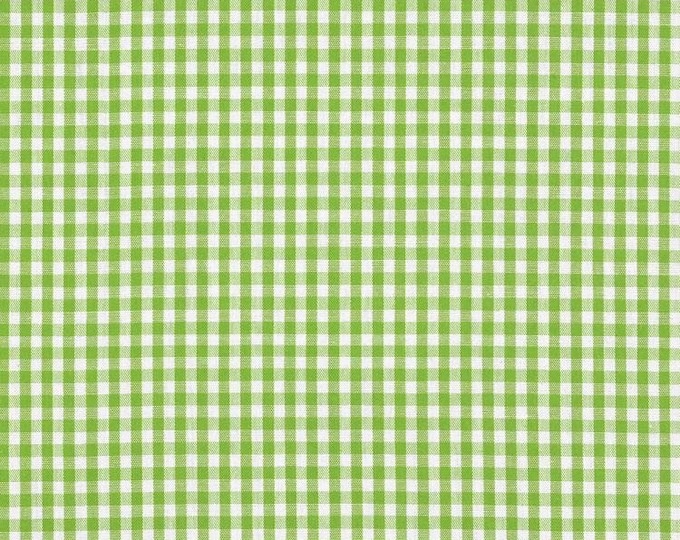 Lime Gingham Checkered 1/8” inch Fabric poly cotton 60” wide- none stretch sold By The Yard