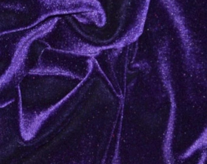 Purple Stretch Velvet Fabric By The Yard | 58’’ wide