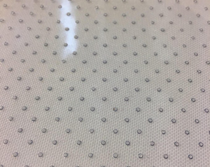 10 Gauge Perforated Transparent Plastic Vinyl 54 Inch Wide Fabric By the Yard
