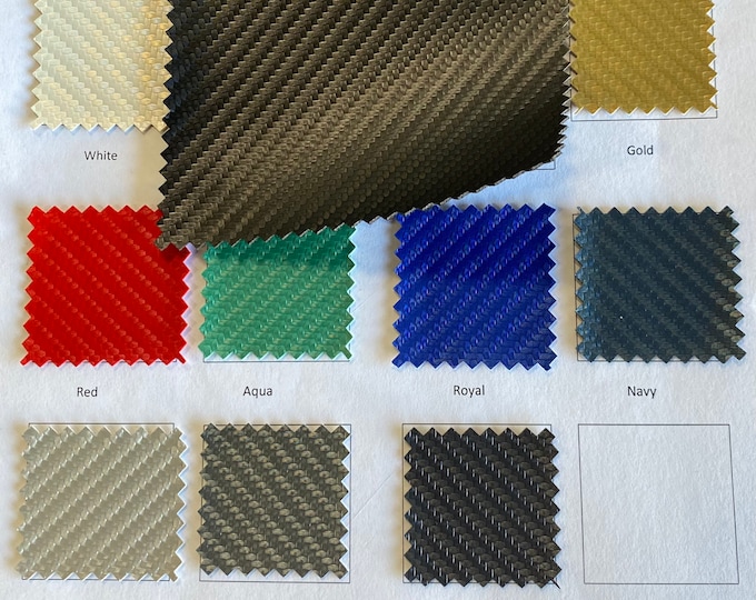 Vinyl faux leather CARBON FIBER Upholstery Fabric / 54" Wide / Sold BTY