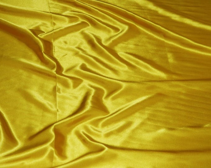 Yellow Charmeuse Fabric by the Yard  60" wide