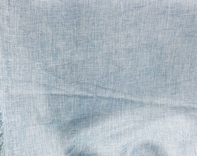 Baby blue Vintage Linen imitation burlap fabric made of 100% polyester