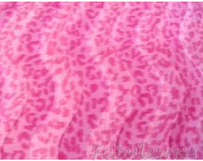 58"  Wide Velboa upholstery faux fur  Baby Leopard Pink Velboa Fabric per yard
