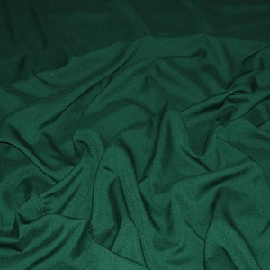 Hunter green Polyester, Poly poplin Fabric By The Yard 58&quot;/60