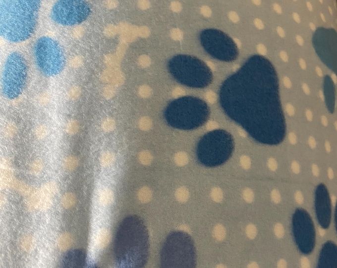 Multi Blue bone Fleece Fabric by the Yard | Soft Anti-Pill Fleece | Fleece for Blankets, Crafts, Apparel & DIY Projects