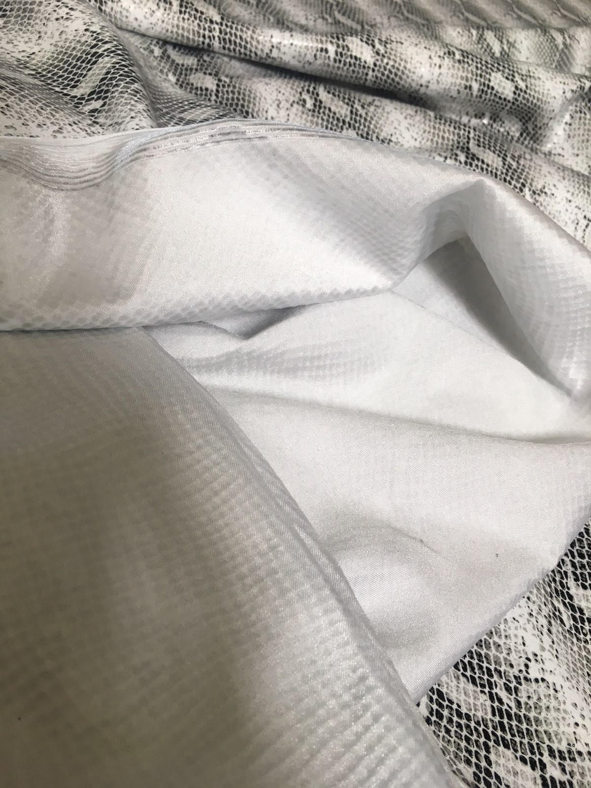 BLACK WHITE Venom snake skin spandex 4 way stretch fabric | Etsy