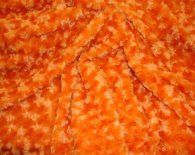 Orange Rose Bud  fabric per yard