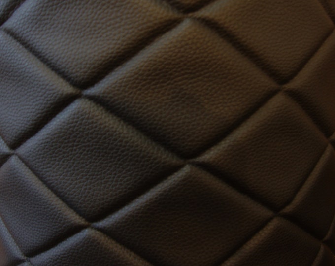 Upholstery Vinyl Leather Faux vinyl Black 6"x4" Diamond Quilted Vinyl auto headliner headboard fabric with 3/8" Foam Backing 52" Wide