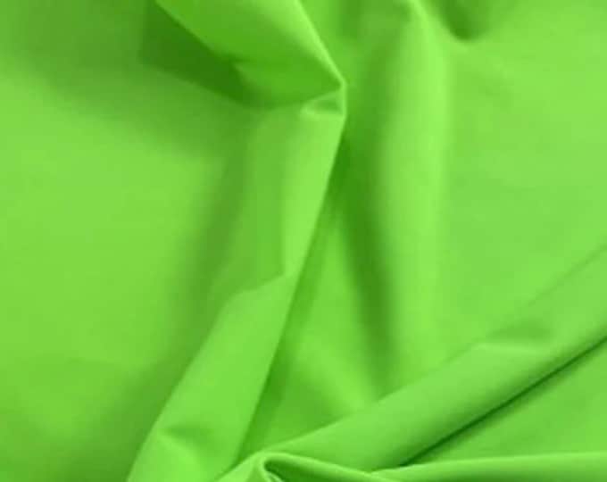 Neon green Shiny mattte Nylon Spandex Fabric 4 Way Stretch 58" Wide Sold by The Yard