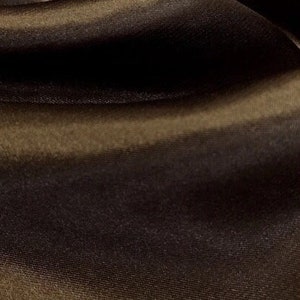 Brown Heavy Shiny Bridal Satin Fabric for Wedding Dress, 60&quot;  wide