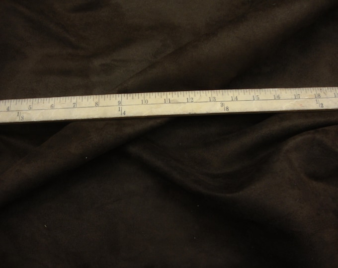 Brown micro faux suede upholstery drapery clothing fabric BY THE YARD 58" Wide No Stretch