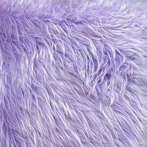 Faux fur, Lavender shaggy , upholstery fabric by the yard 60&quot; wide