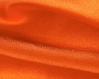 Orange Bridal heavy shiny Satin Fabric 60" Wide
