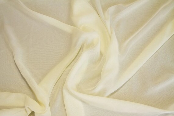 Ivory Chiffon Soft Sheer 60 Wide Fabric by the Yard HOME DECOR