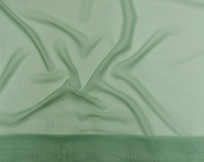 Chiffon soft Sheer SAGE 60" Wide Fabric By The yard HOME DECOR
