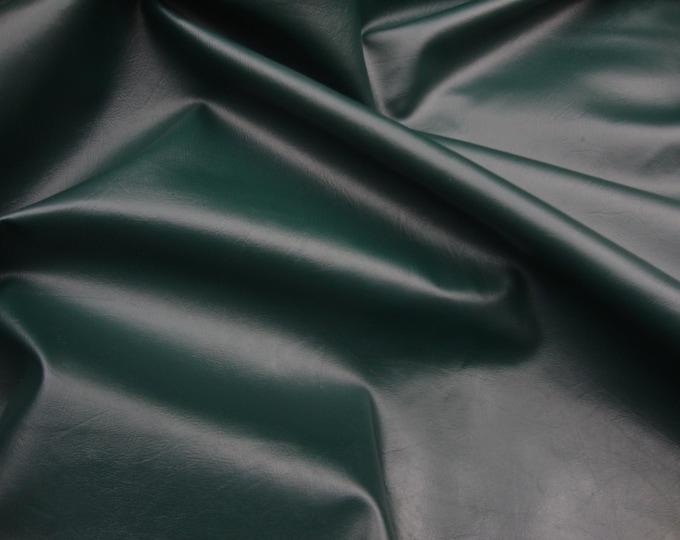 vinyl Faux Leather fake Hunter Green  Upholstery fabric per yard shipped ROLLED