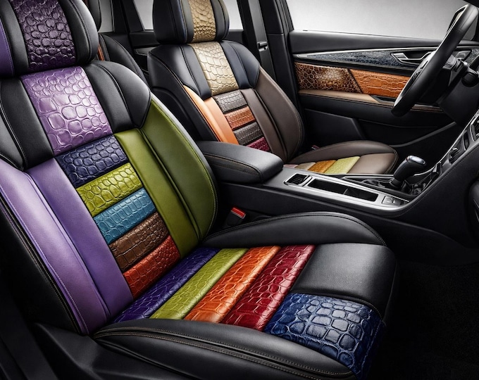 Swamp Embossed Vinyl Fabric – Automotive Upholstery Material – Crocodile Faux Leather – Car Seats, Door Panels, Headliners by the Yard
