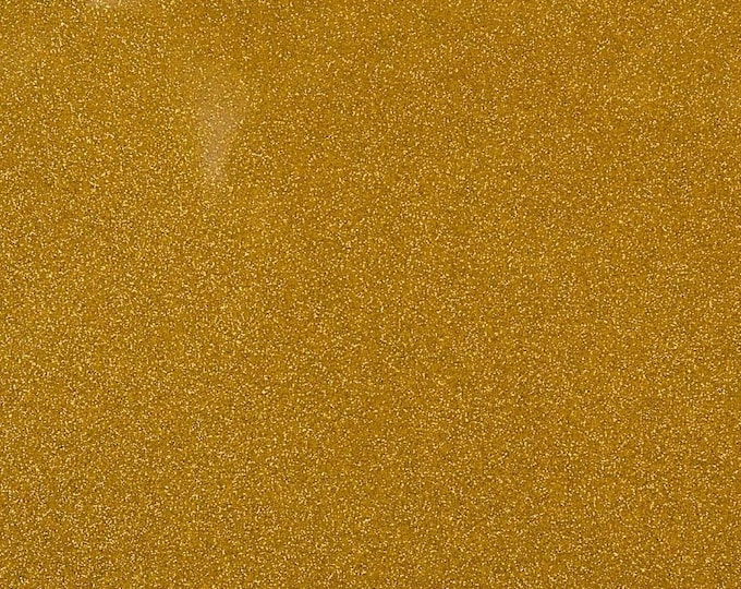 Vinyl Faux PU Sparkle Glitter Fabric - GOLD - 54" Width Sold By The Yard