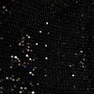 Black Sequin on Stretch Velvet dance wear home decor fabric by the yard 60&quot; Wide