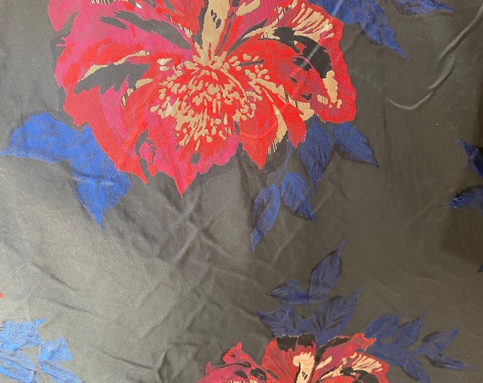 Jacquard Big floral black Brocade 58 " Wide