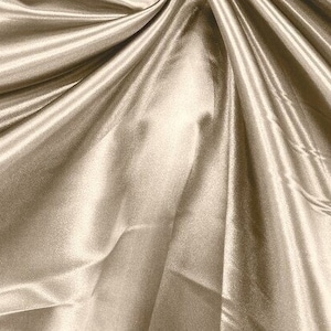 Champagne Heavy Shiny Bridal Satin Fabric for Wedding Dress, 60&quot;  wide