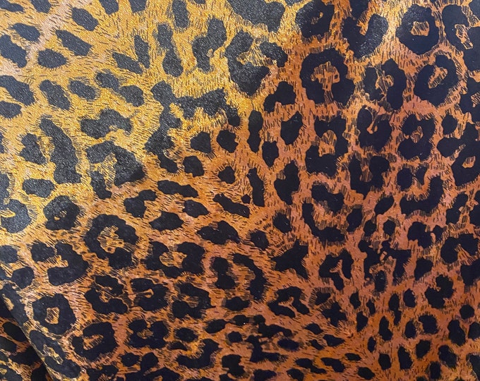 Stretch spandex gold Jaguar /Leopard  58" wide