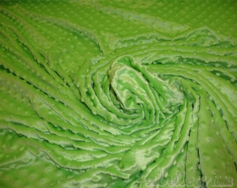 Lime  Dimple Dot baby blanket Fur fabric 60"
