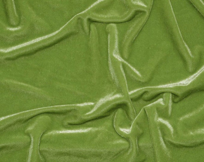 Lime Stretch Velvet Fabric By The Yard | 58’’ wide