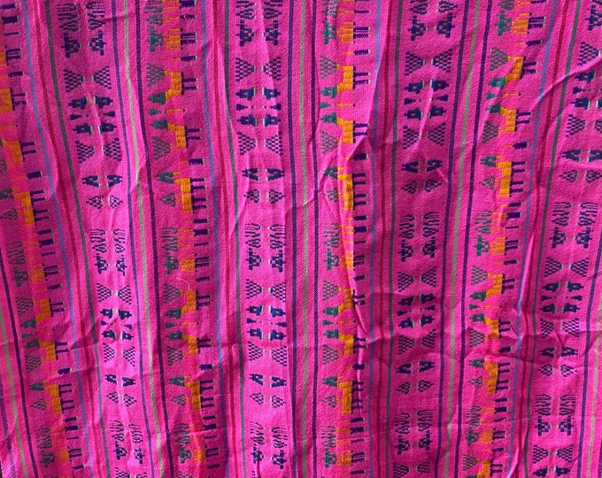 Hot pink, Mexican serape  cambaya  fabric sold by the yard 31” wide