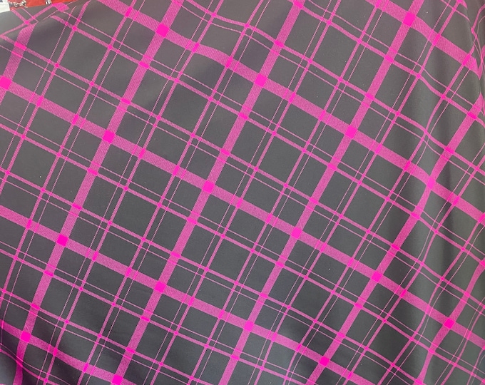 plaid Spandex dance swimsuits 4 way stretch 58" wide