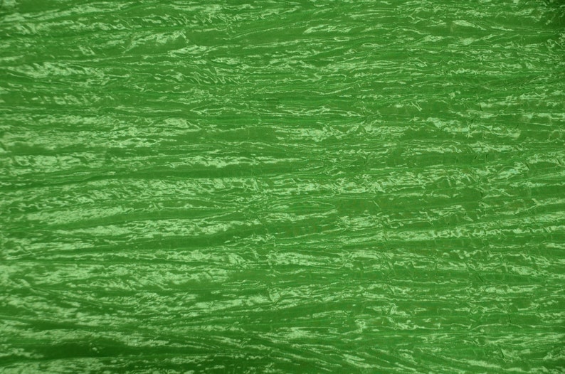 linens dress Fabric By 25 yards Yard 5052 Tablecloths Creased Taffeta LIME Crushed